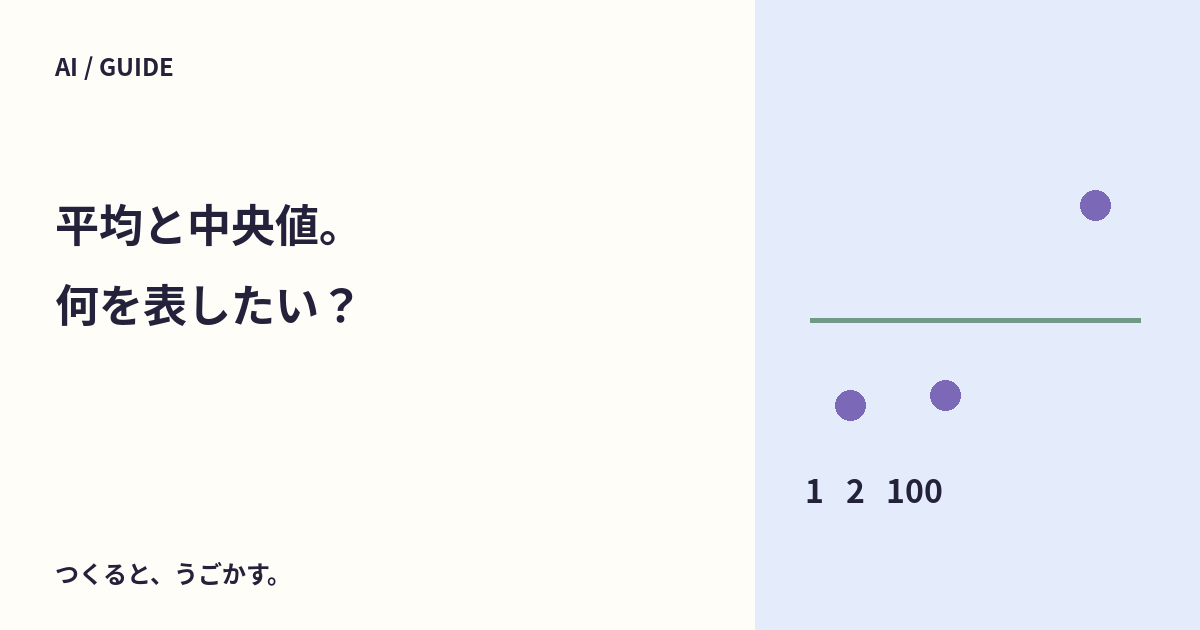 平均と中央値は何が違う？AIへ数値の説明を頼む前に計算してみよう