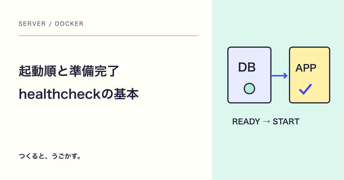 depends_onだけで準備完了？Composeのhealthcheckを使う