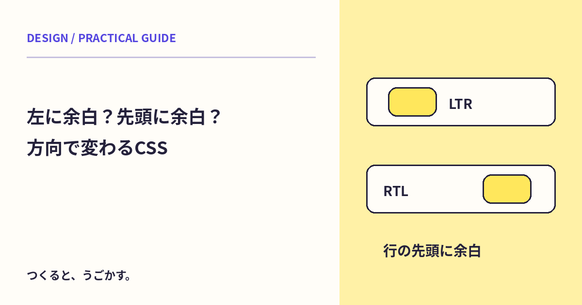 左に余白、それとも行の先頭？margin-inline-startで文字の方向を比べよう