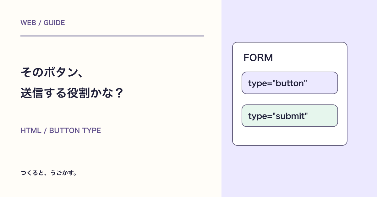 ボタンを押すと勝手に送信される?buttonのtypeとフォームの基本